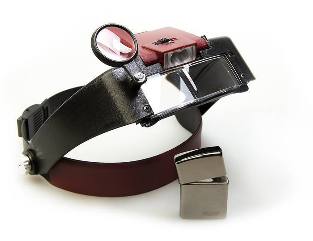 Лупа налобная с подсветкой Veber MG81007-A, 1,8x-4,8x, 88x29 мм