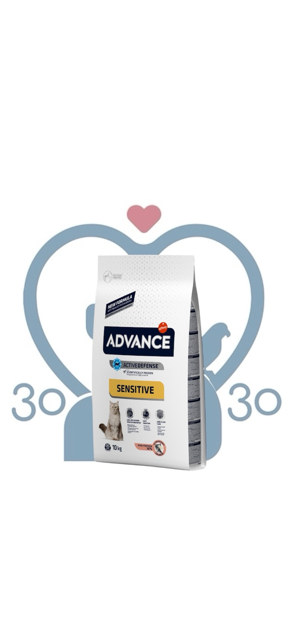 Корм д/кошек Advance Sensitive Sterilised с лососем и рисом, за 1 кг.