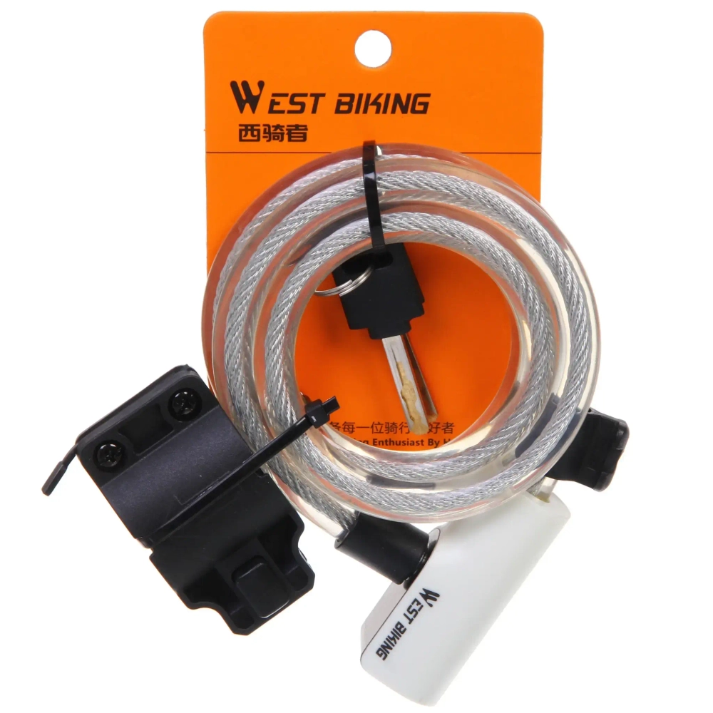 Замок велосипедный тросовый West biking, YP0705102