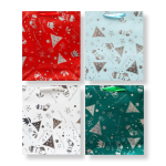 Пакет подарочный бумажный Alingar, (XXL) 38х50х10 см, вертикальный, "Новый год", ламинация, тиснение, ассорти