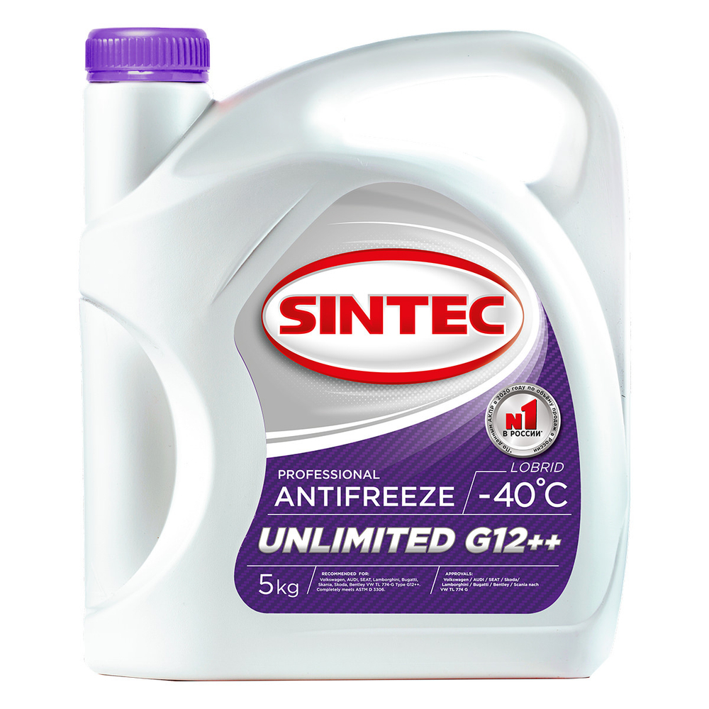 Антифриз готовый Sintec Unlimited G12++ фиолетовый 5кг