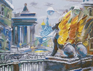 "Застывшие грифоны"-M591  вышивка