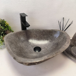 Раковина из речного камня RS-63480 (53*41*16) 0122
