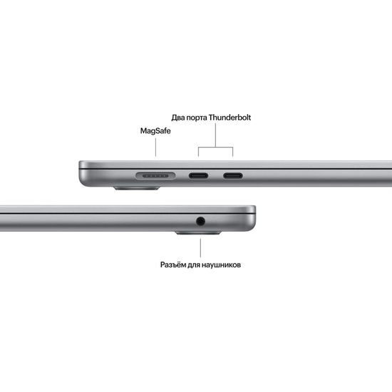 Apple MacBook Air 15" (M3, 8C CPU/10C GPU, 2024), 16 ГБ, 256 ГБ SSD, «серый космос»