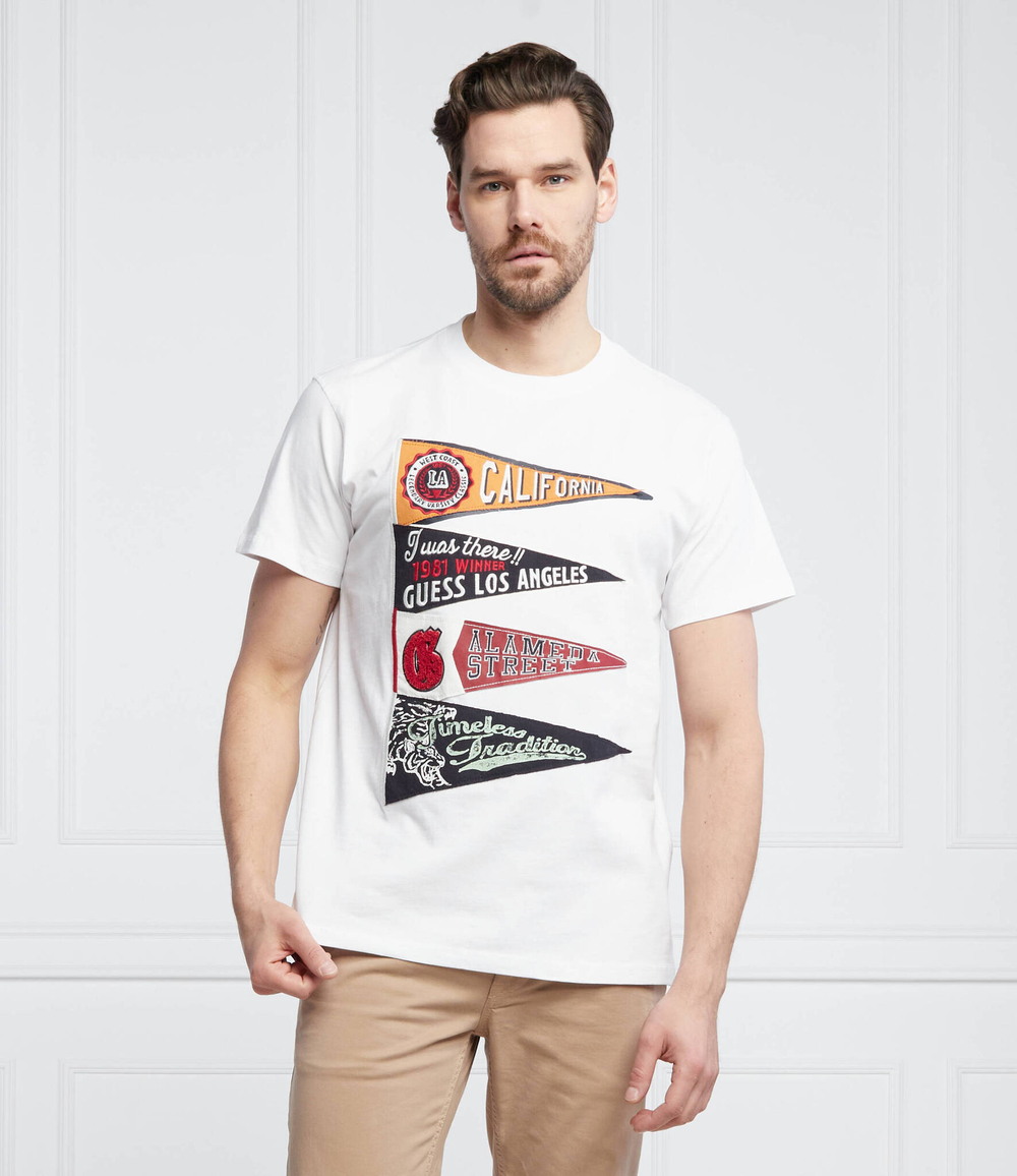 футболка pennant GUESS - белый(M2RI04 K8FQ1)
