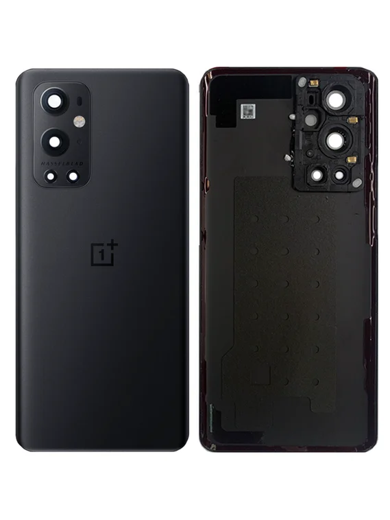 Задняя крышка для OnePlus 9 Pro черная (Stellar black) со стеклом камеры