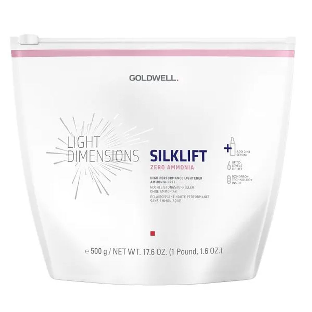 Goldwell Silklift Light Dimensions Zero Ammonia - Высокоэффективный осветляющий порошок без аммиака 500 г