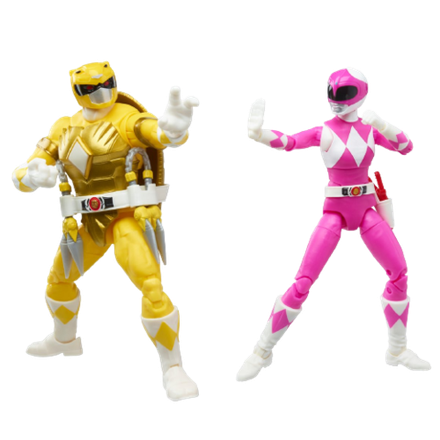 Фигурки Hasbro Lightning Collection Power Rangers X Teenage Mutant Ninja Turtles Collection Michelangelo Yellow and April Pink
