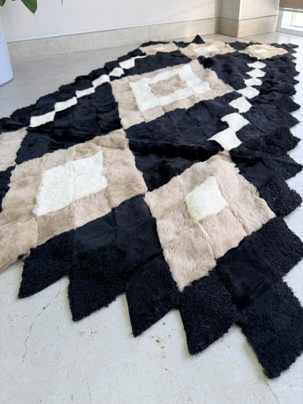 Покрывало меховое ковер из шкуры овчины