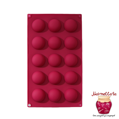 Форма силиконовая ПОЛУСФЕРА (15 фигур 37*22 мм)