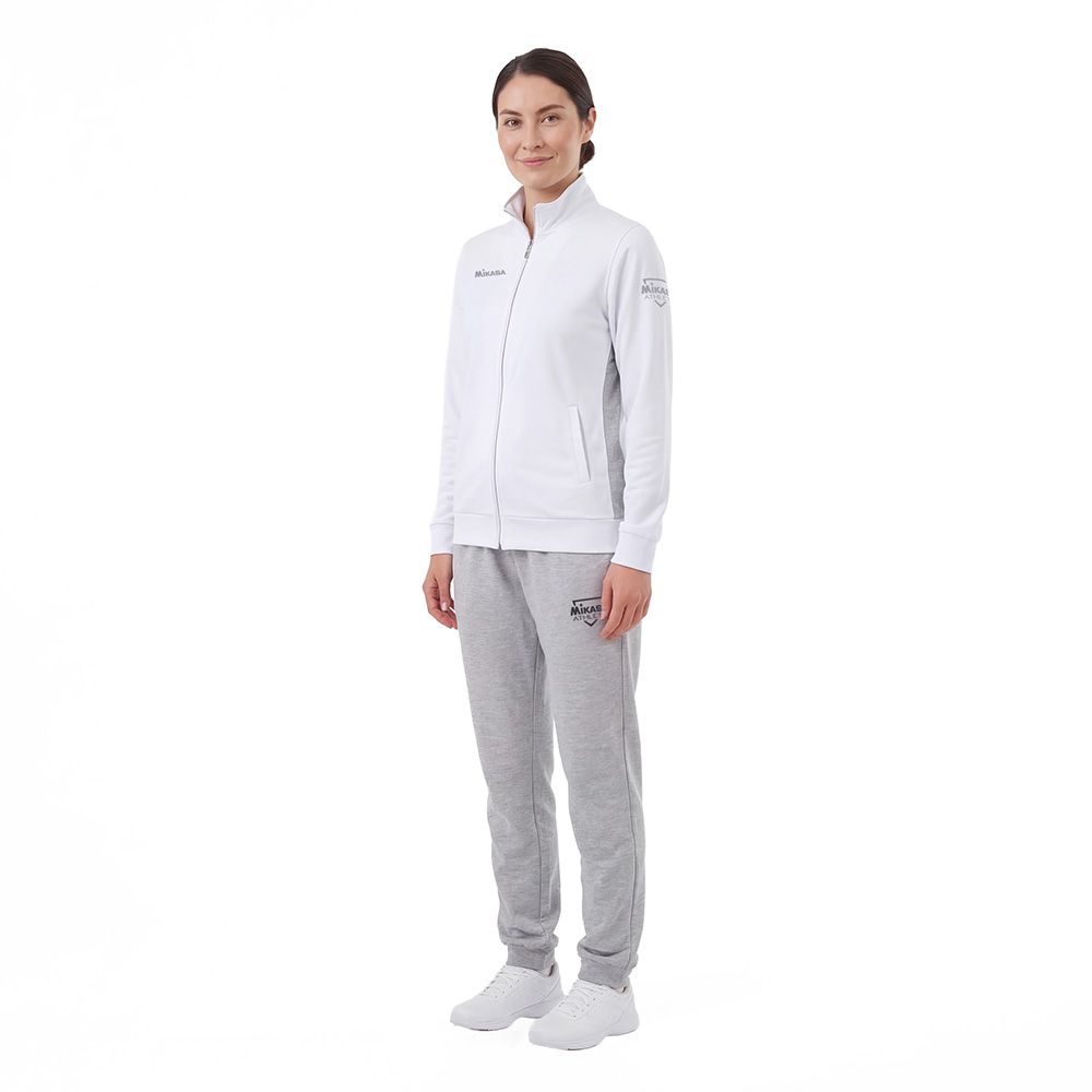 Костюм спортивный MIKASA MT537/530-022-3XL, р.3XL, 70% хлопок, 30% полиэстер, бело-серый
