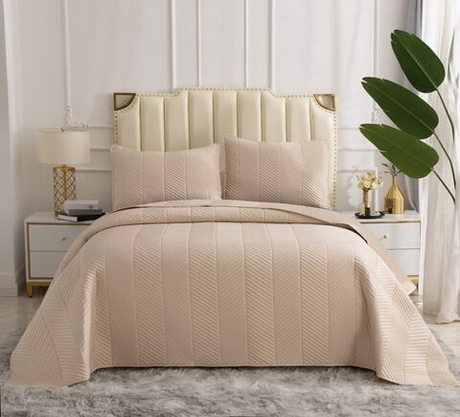 Покрывало 230x250 и 2 наволочки 50х70 Sofi De MarkO Адонис кремовое