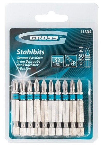 Бита PH1х50мм, сталь S2, 1шт Gross