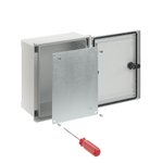 Монтажная панель для цельного навесного шкафа из фибергласа, металл, 800х600 (ВхШ) мм