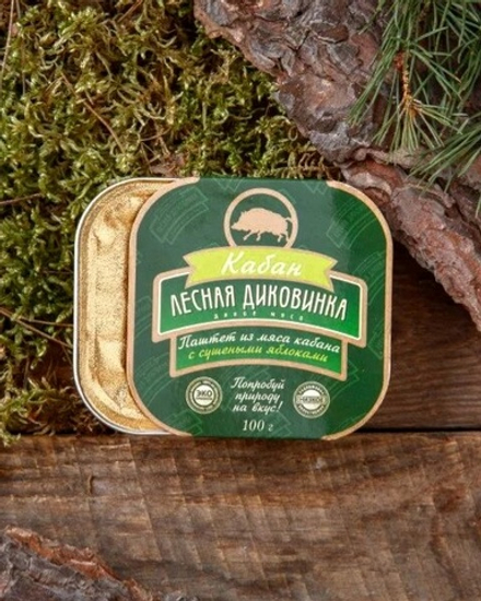 Паштет из мяса кабана с сушёными яблоками, 100 г