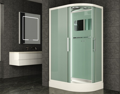 Душевая кабина Esbano (Эсбано) ES-L115CR L, с низким поддоном, с электрикой и LED освещением, 115х85х210