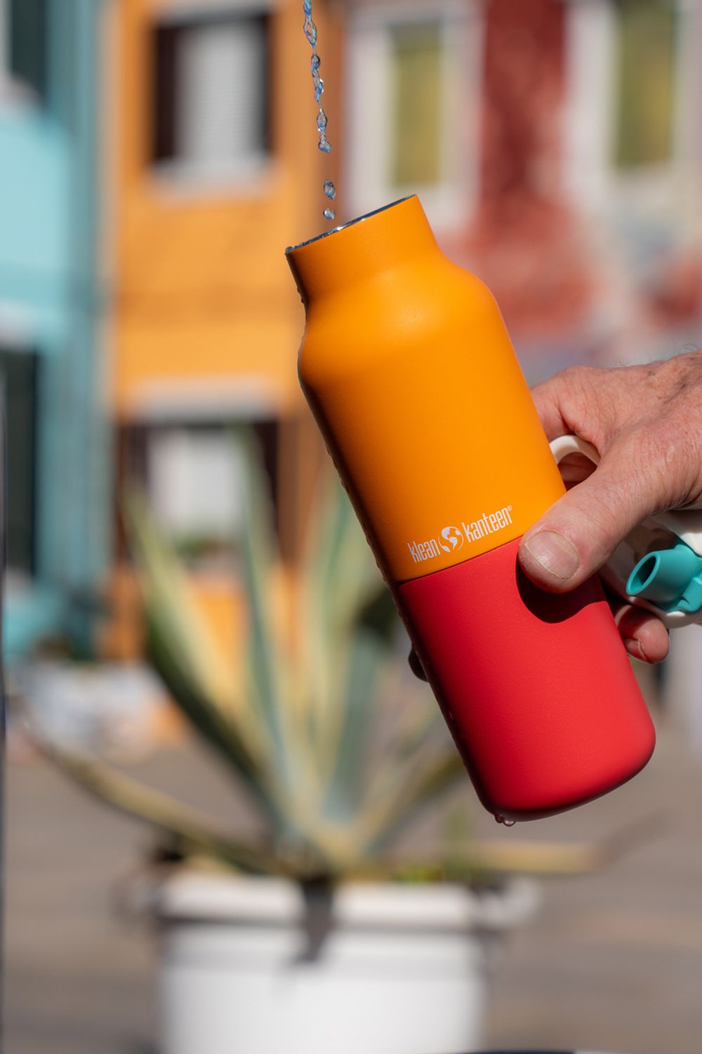 Термобутылка Klean Kanteen Rise Vac Classic Flip Sport 16oz (473 мл) Marigold Kaleidoscope