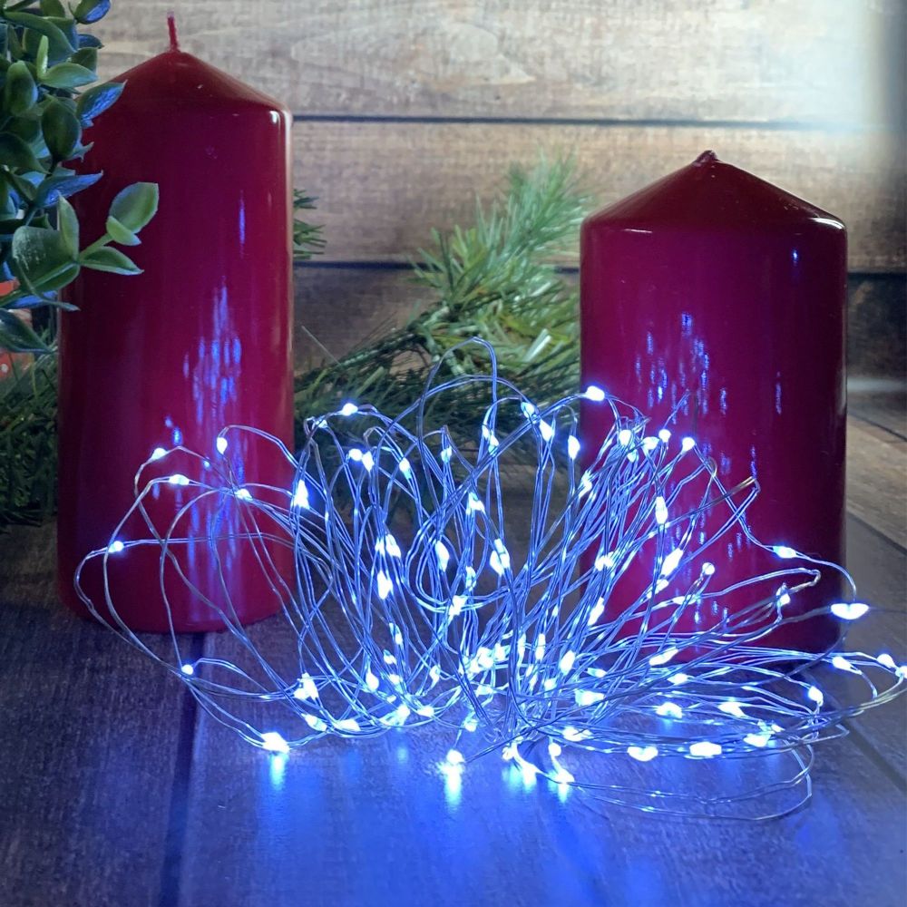 ULD-S0500-050-SCB-2AA WHITE IP20 DEW Гирлянда светодиодная на батарейках 2AA не в-к. Роса. 5м. 50 светодиодов. Белый свет. Провод медный. TM Uniel