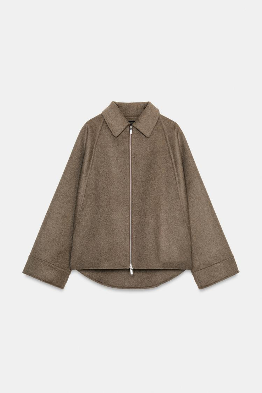 Шерстяной пиджак с застежкой-молнией из коллекции ZW - ZARA - ЗАРА