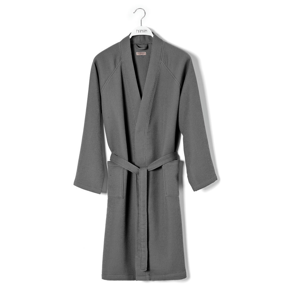 Халат вафельный Hamam Calamus серый