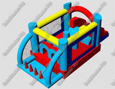 Коммерческий надувной батут "Батутный дрифт" 5,5*3*2,5 м