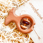 Деревянная погремушка - грызунок Рыбка Леснушки