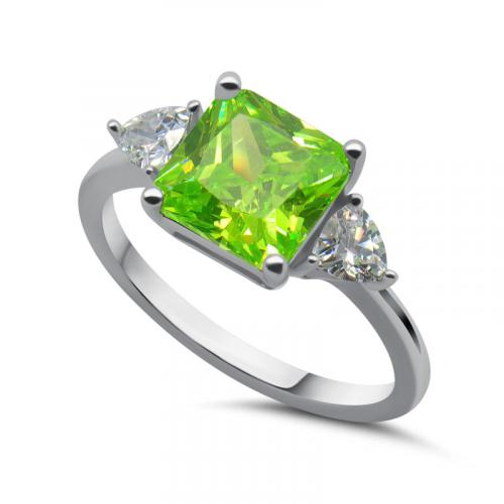 Кольцо из серебра с фианитами