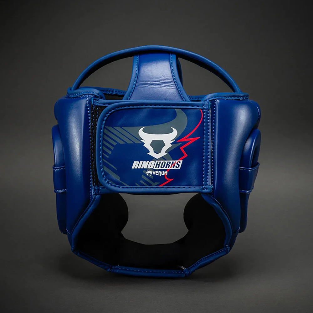 Боксёрский шлем Venum Ringhorns Charger Headgear navy blue/red