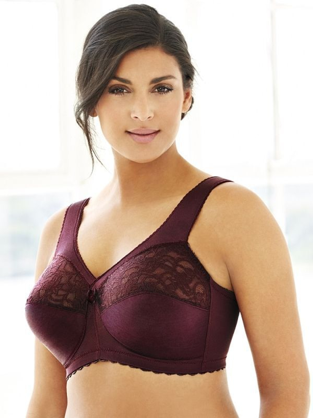 Бюстгальтер без каркасов с мягкими чашками (Размер: 95F) (Цвет: синий)