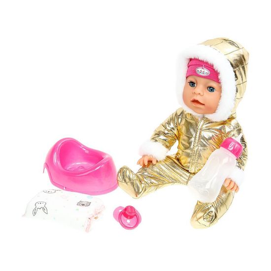 Пупс озвуч Шаинский музыка 35 см, пьет, писает, закр. глазки, 4 акс, 2000 слов КАРАПУЗ
