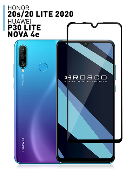 Защитное стекло ROSCO для Honor 20 Lite 2020;Huawei P30 Lite;Honor 20S;Huawei nova 4e оптом (арт. HW-P30L-FSP-GLASS-BLACK)