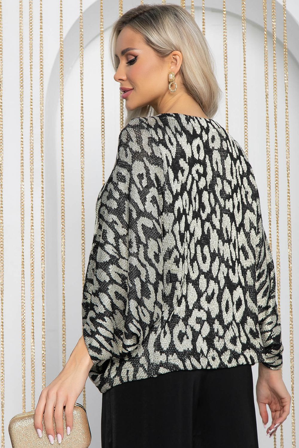 Блуза Шармель (черно-золотая) Б12218-16 LT Collection