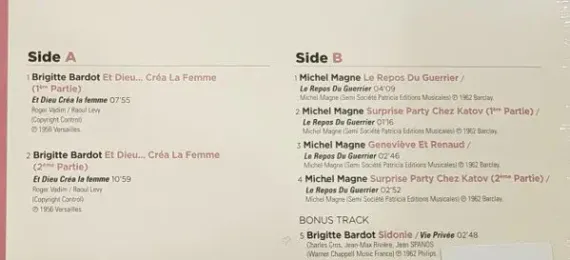 Paul Misraki, Michel Magne – Et Dieu Crea La Femme / Le Repos Du Guerrier - LP
