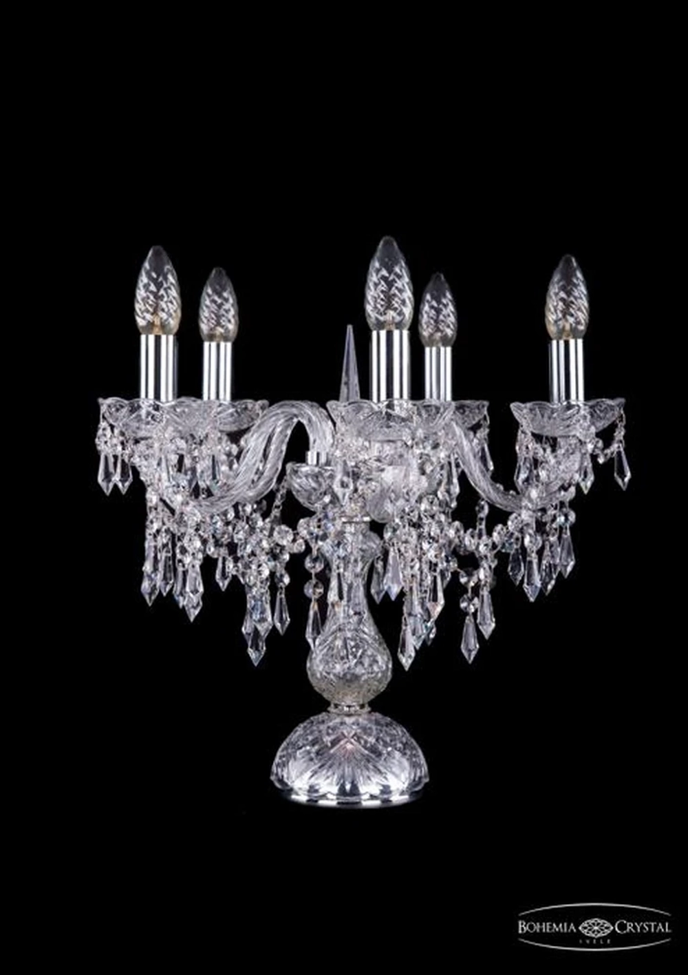 Декоративная настольная лампа Bohemia Ivele 1403L/5/141-39/Ni