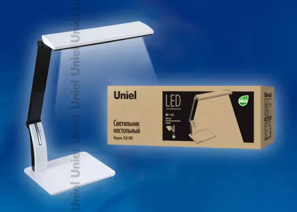 TLD-503 White/Светильник настольный LED/546Lm/5000K/USB порт/С димером/Цвет-белый