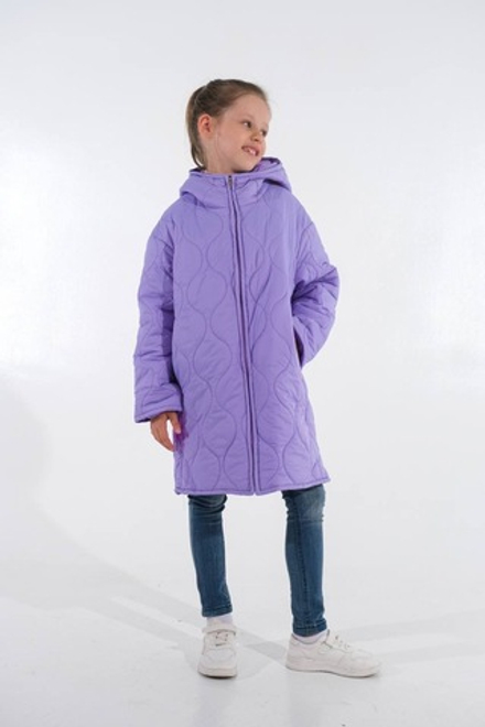 Стильная детская куртка для девочек Buba Light Violet (оверсайз)