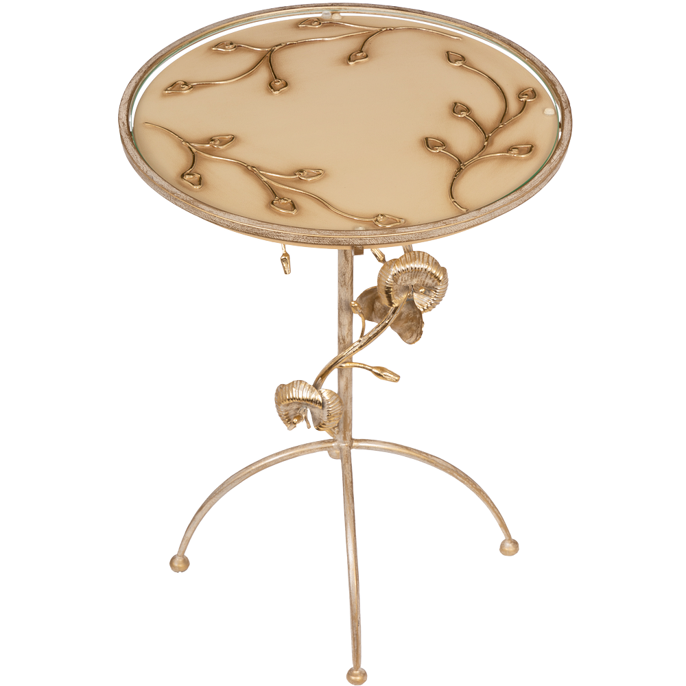 Декоративный столик Орхидея Фиори Айвори Мраморное золото