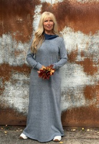 Платье Assassin /синий /вязаное полотно