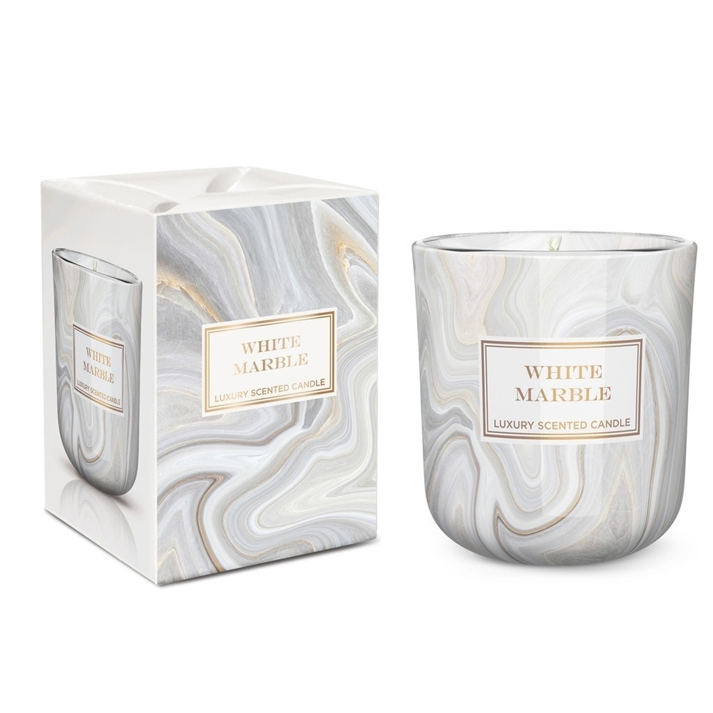 Свеча ароматизированная, в стакане, , Bartek Candles, Мрамор
