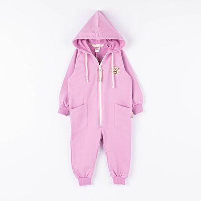 Lightweight hooded jumpsuit - Peony