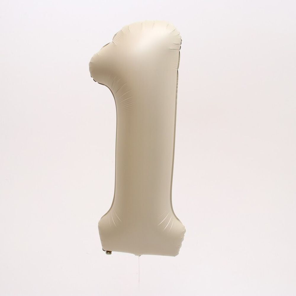 К Шар 40 Цифра 1  «Взбитые сливки» (БГ-60)  Изображение2