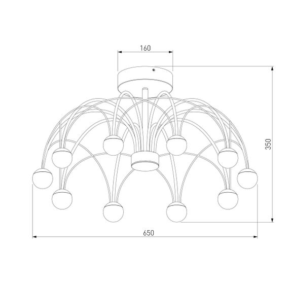 Потолочная светодиодная люстра Eurosvet Ragno 90035/10 LED черный