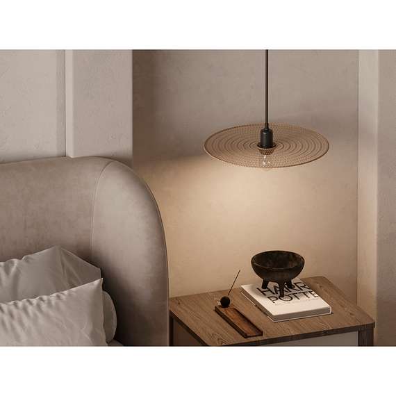 Светильник подвесной vinger, D42х8 см, бежевый