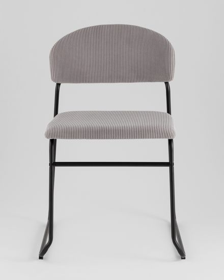 Стул обеденный Loftys серая ткань, черные ножки