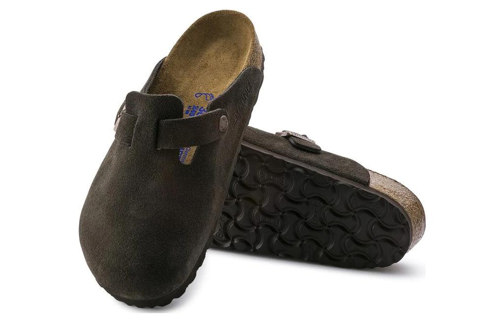 Boston Birkenstock Soft Footbed Suede "Mocha"