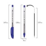 Ручка шариковая Brauberg Rite-oil, синяя, 0.7мм, прозрачный корпус, масляный стержень