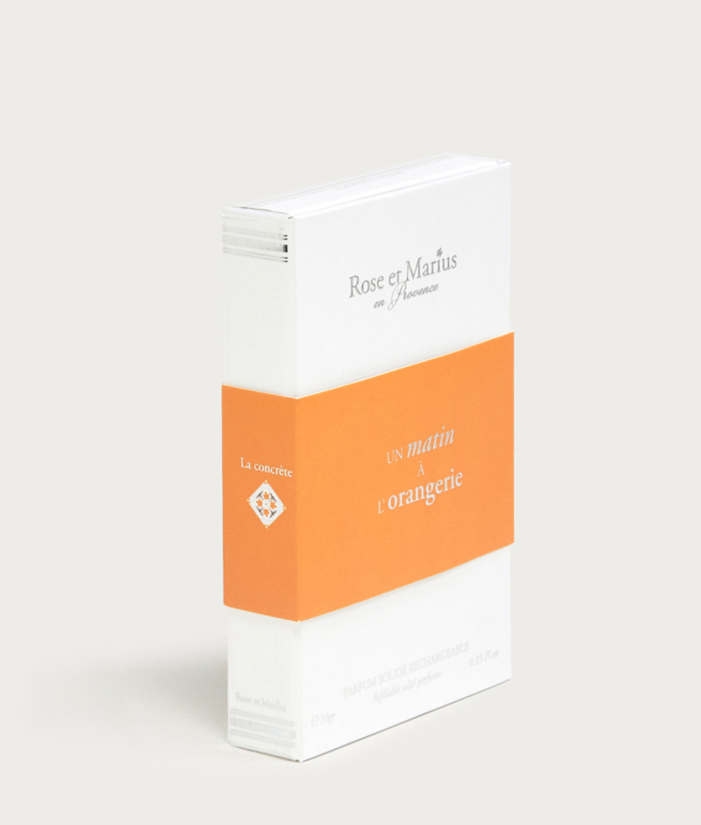 Духи сухие в металлическом корпусе с декором 10мл Rose & Marius Un matin a l'orangerie