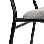 Стул MOLLY разборный черный каркас серое сиденье