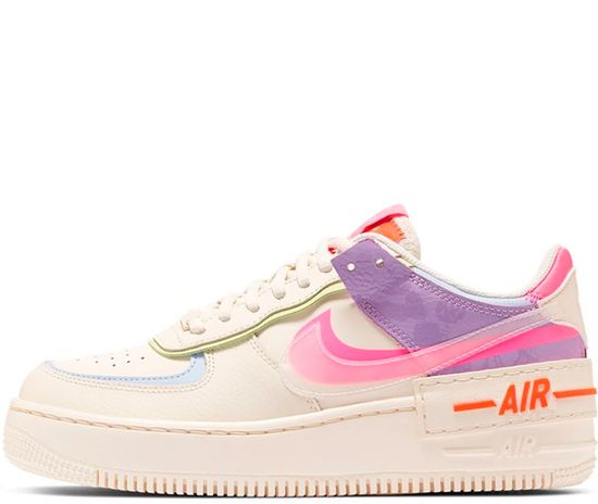Кроссовки Nike Air Force 1 Shadow Double Swoosh Sail Pink Purple
