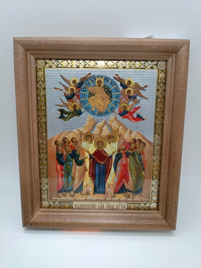 Вознесение господне , оргалит в рамке со стеклом 15х13см